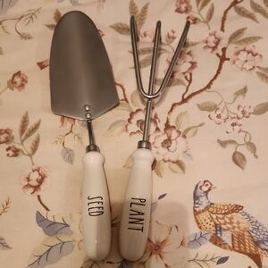 Rae Dunn Gardening Tools Plant Seed Trowel & Cultivator Heavy Duty